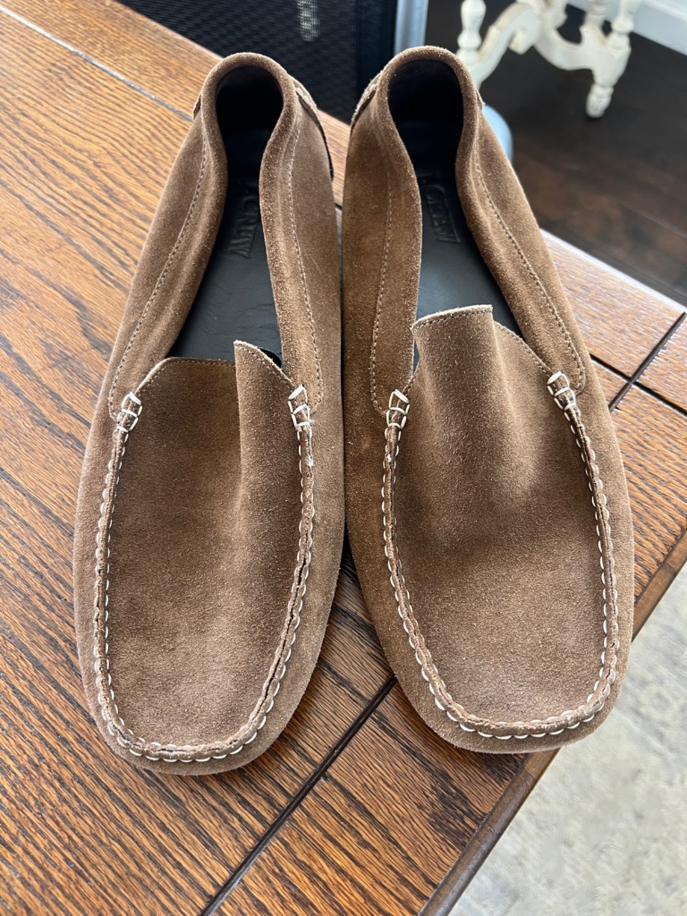 J. Crew leather slip on loafer 12 tan